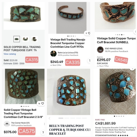 Southwest Copper Turquoise Cuff Bracelet - Picture 11 of 11